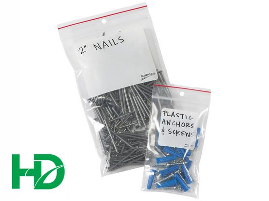 túi zipper chỉ đỏ